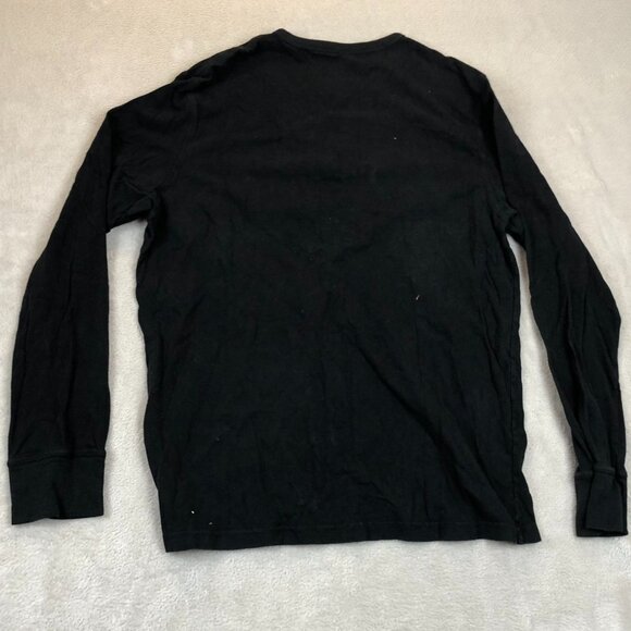 American Eagle Mens Long Sleeve T-Shirt Large Black Athletic Fit Pullover Casual - Picture 9 of 9